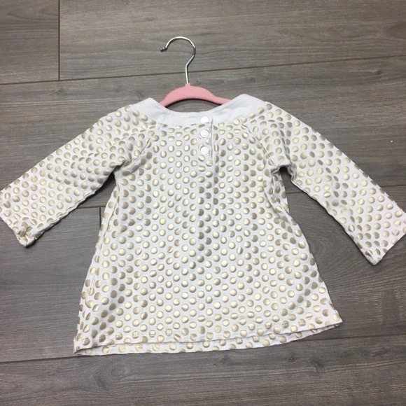 Nicole Miller NY | Baby Girl Gold Polka Dot Tunic - Picture 5 of 5